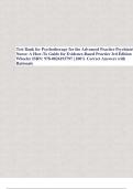Test Bank for Psychotherapy for the Advanced Practice Psychiatric Nurse: A How-To Guide for Evidence-Based Practice 3rd Edition Wheeler ISBN: 978-0826193797 | 100% Correct Answers with Rationals Course Psychotherapy for the Advanced Practice psychiati Ins