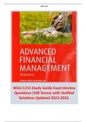  WGU C214 Study Guide/ WGU C214 Pre-Assessment Test & WGU C214 Concepts Only Multi Choice Version. 