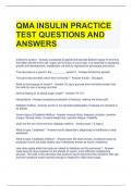 QMA INSULIN PRACTICE TEST QUESTIONS AND ANSWERS 