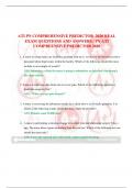 ATI PN COMPREHENSIVE PREDICTOR 2020 REAL  EXAM QUESTIONS AND ANSWERS / PN ATI  COMPREENSIVE PREDICTOR 2020 