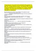 Comprehensive Exam-KY Life & Health (164 questions to pass the "Comprehensive Exam" you need get 90% to pass 1 General Insurance 15 2 Life Basics 8 3 3 Types of Policies and Riders 15 4 Life Policy Provisions and Options 15 5 Annuities 6 6 Markets a