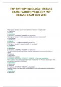 LATEST FNP PATHOPHYSIOLOGY– RETAKE EXAM/ PATHOPHYSIOLOGY FNP RETAKE EXAM 2023