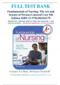 Fundamentals of Nursing 9th Edition by Carol Taylor Pamela Lynn, Jennifer Bartlett ISBN 9781496362179-Test Bank