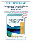  Fundamentals of Nursing 11th Edition Potter Perry ISBN 9780323810340 -Test Bank