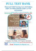 Test Bank for Maternal Child Nursing Care 6th Edition by Perry, Hockenberry, Lowdermilk, Wilson, Alden & Cashion