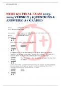 NURS 676 FINAL EXAM 2023-2024 VERSION 3 (QUESTIONS & ANSWERS) A+ GRADED