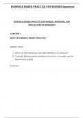 WHAT IS EVIDENCE BASED PRACTICE?  Multiple Choice  1.	Which of the following is the best definition of research? 2.	Critically thinking about problems that occur in health care to determine possible  solutions.    1.	Information that is based on personal 