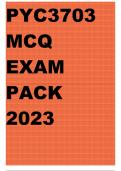 PYC3703 MCQ EXAM PACK 2023