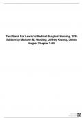 Test Bank For Lewis's Medical-Surgical Nursing, 12th Edition by Mariann M. Harding, Jeffrey Kwong, Debra Hagler Chapter 1-69