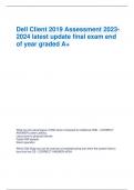 Dell Client 2019 Assessment 2023- 2024 latest update final exam end of year graded A+