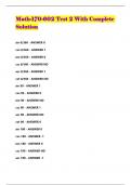 Math-170-602 Test 2 With Complete Solution