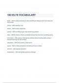 IELTS VOCABULARY Words (A+ GRADED 100% VERIFIED)