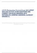 ATI PN Pharmacology Proctored Exam 2020 LATEST 2023-2024 ACTUAL EXAM QUESTIONS AND CORRECT DETAILED ANSWERS WITH RATIONALES (VERIFIED ANSWERS) |ALREADY GRADED A+