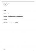 ocr AS Level Mathematics A (H230/02) MARK SCHEME AND QUESTION PAPER June2023.