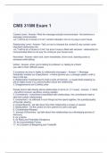 CMS 315M Exam  Questions and Answers