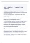 CMS 315M Exam 1 Questions and Answers.