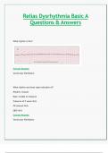 Relias Dysrhythmia Basic A Questions & Answers; All Correct & Verified