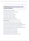 CCRN Review Exam Questions with correct Answers