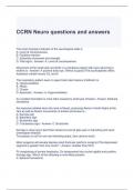 CCRN Neuro questions and answers