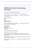 CCRN Exam Review Hematology Concepts Questions and Answers