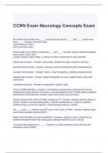 CCRN Exam Neurology Concepts Exam with complete solutions