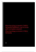 Pharmacology scenario 5 Mary Richards; Feedback Log & Score with complete solution 