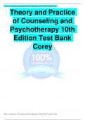 Theory and Practice of Counseling and Psychotherapy 10th Edition Test Bank Corey