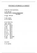 pearson edexcel physics formula sheet igsce