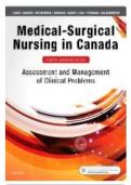 Test Bank For Medical-Surgical Nursing in Canada 4th Edition By Sharon L. Lewis; Margaret McLean Heitkemper; Linda Bucher 9781771720489 Chapter 1-72 Complete Guide .