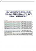 NEW YORK STATE EMERGENCY MEDICAL TECHNITIAN (NYS EMT) EXAMS PRACTICE TEST