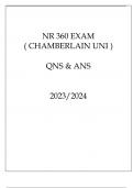 NR 360 EXAM ( CHAMBERLAIN UNI ) QNS & ANS 20232024.