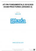 Ati rn fundamentals 20192020 exam-proctored-graded A+