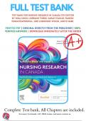 Test Bank For LoBiondo Wood and Habers Nursing Research in Canada: Methods, Critical Appraisal, and Utilization, 5th Edition (Singh, 2022), Chapter 1-21 9780323778985 , All Chapters with Answers and Rationals . 