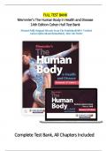 Memmler’s The Human Body in Health and Disease 14th Edition Cohen Hull Test Bank