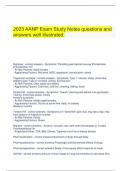   2023 AANP Exam Study Notes questions and answers well illustrated.