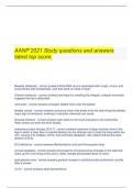   AANP 2021 Study questions and answers latest top score.