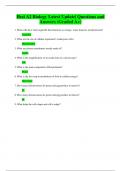 Hesi A2 Biology Latest Update| Questions and  Answers (Graded A+)