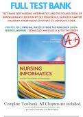 Nursing Informatics and the Foundation of Knowledge 4th Edition By Dee McGonigle, Kathleen Garver Mastrian ISBN 9781284121247-Test Bank