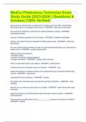 MEDCA Phlebotomy Certification Tests BUNDLED| (2023-2024) | Complete Questions & Answers (Graded A+)