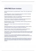 APM PMQ Exam revision-Questions and Answers