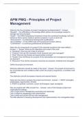 APM PMQ - Principles of Project Management Exam 