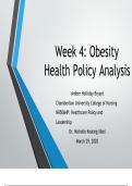 Week 4: Obesity Health Policy Analysis