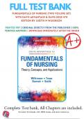 Test Bank for Davis Advantage for Fundamentals Of Nursing (2 Volume Set), 4th Edition, Judith M. Wilkinson, Leslie S. Treas, Karen L. Barnett Mable H. Smith 9780803676909 | All Chapters with Answers and Rationals