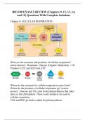 BIO 100 EXAM 2 REVIEW (Chapters 9, 12, 13, 14, and 15) Questions With Complete Solutions