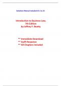 Solutions For Introduction to Business Law, 7th Edition Beatty (All Chapters included)