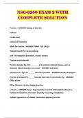 NSG-3250 EXAM 2 WITH COMPLETE SOLUTION