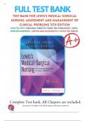 Test Bank For Lewis's Medical-Surgical Nursing, 12th Edition by Mariann M. Harding, Jeffrey Kwong, Debra Hagler Chapter 1-69