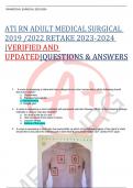 ATI RN ADULT MEDICAL SURGICAL 2019 /2022 RETAKE 2023-2024 |VERIFIED AND UPDATED|QUESTIONS & ANSWERS