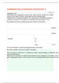 MAT 202 EXAMINING RELATIONSHIPS CHECKPOINT 2 (Straighterline)