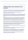 LCSW practice exam questions and answers